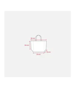 Shopper con soffietto alla base in cotone 120 g/m2, manici corti Handle