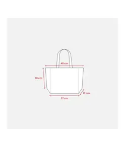 Shopper con soffietto alla base in cotone 120 g/m2, manici lunghie Handle