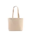 Shopper con soffietto alla base in cotone 120 g/m2, manici lunghi Handle