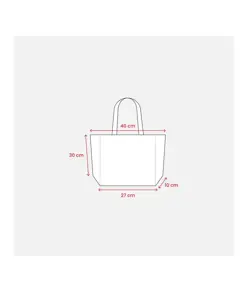 Shopper con soffietto alla base in cotone 120 g/m2, manici lunghi Handle