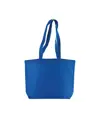 Shopper con soffietto alla base in cotone 120 g/m2, manici lunghi Handle