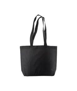 Shopper con soffietto alla base in cotone 120 g/m2, manici lunghi Handle