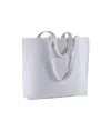 Shopper con soffietto alla base in cotone 135 g/m2, manici lunghi Handle