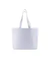 Shopper con soffietto alla base in cotone 135 g/m2, manici lunghi Handle