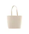 Shopper con soffietto alla base in cotone 135 g/m2, manici lunghi Handle