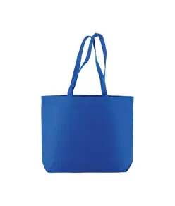 Shopper con soffietto alla base in cotone 135 g/m2, manici lunghi Handle