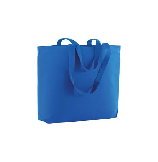 Shopper con soffietto alla base in cotone 135 g/m2, manici lunghi Handle