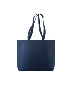 Shopper con soffietto alla base in cotone 135 g/m2, manici lunghi Handle