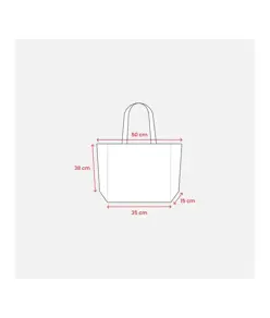 Shopper con soffietto alla base in cotone 135 g/m2, manici lunghi Handle