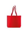 Shopper con soffietto alla base in cotone 135 g/m2, manici lunghi Handle