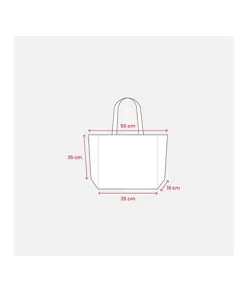 Shopper con soffietto alla base in cotone 280 g/m2, manici lunghi Handle