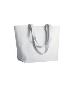 Shopper con soffietto alla base in cotone 280 g/m2, manici lunghi Handle