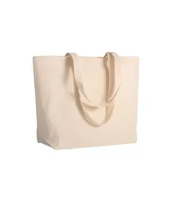 Shopper con soffietto alla base in cotone 280 g/m2, manici lunghi Handle