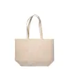 Shopper con soffietto alla base in cotone 280 g/m2, manici lunghi Handle