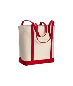 Shopper con soffietto alla base in cotone naturale Handle