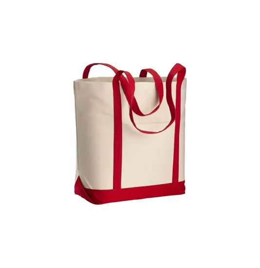 Shopper con soffietto alla base in cotone naturale Handle