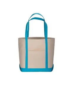 Shopper con soffietto alla base in cotone naturale Handle