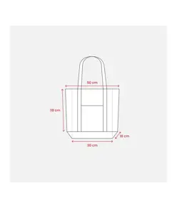 Shopper con soffietto alla base in cotone naturale Handle