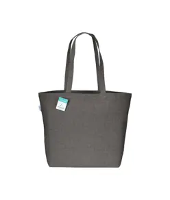 Shopper con soffietto alla base in cotone riciclato 280 g/m2, manici lunghi Handle