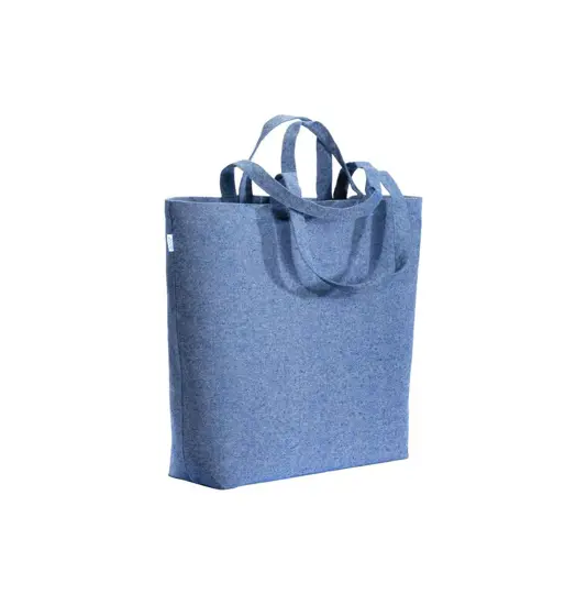 Shopper con soffietto alla base in cotone riciclato 280 g/m2, con doppi manici Handle