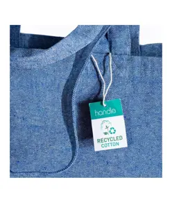 Shopper con soffietto alla base in cotone riciclato 280 g/m2, con doppi manici Handle