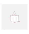 Shopper con soffietto alla base in juta con manici e tasca esterna (18 x 15 cm) in cotone Handle