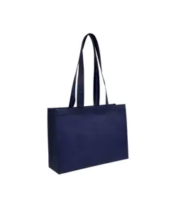 Shopper con soffietto alla base in TNT 70 g/m2 termosaldato, manici lunghi Handle