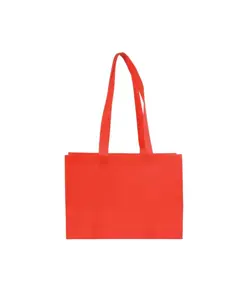 Shopper con soffietto alla base in TNT 70 g/m2 termosaldato, manici lunghi Handle