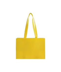 Shopper con soffietto alla base in TNT 70 g/m2 termosaldato, manici lunghi Handle