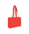 Shopper con soffietto alla base in TNT 70 g/m2 termosaldato, manici lunghi Handle
