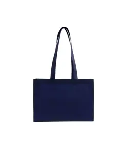 Shopper con soffietto alla base in TNT 70 g/m2 termosaldato, manici lunghi Handle