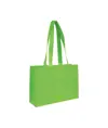 Shopper con soffietto alla base in TNT 70 g/m2 termosaldato, manici lunghi Handle