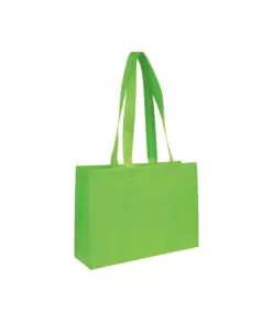 Shopper con soffietto alla base in TNT 70 g/m2 termosaldato, manici lunghi Handle