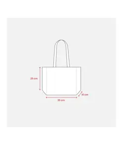 Shopper con soffietto alla base in TNT 70 g/m2 termosaldato, manici lunghi Handle