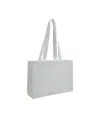 Shopper con soffietto alla base in TNT 70 g/m2 termosaldato, manici lunghi Handle