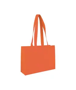 Shopper con soffietto alla base in TNT 70 g/m2 termosaldato, manici lunghi Handle