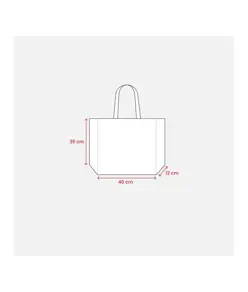 Shopper con soffietto colorato in poliestere 210D resistente al calore Handle