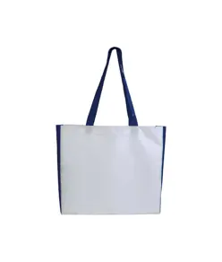 Shopper con soffietto colorato in poliestere 210D resistente al calore Handle