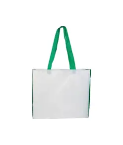 Shopper con soffietto colorato in poliestere 210D resistente al calore Handle