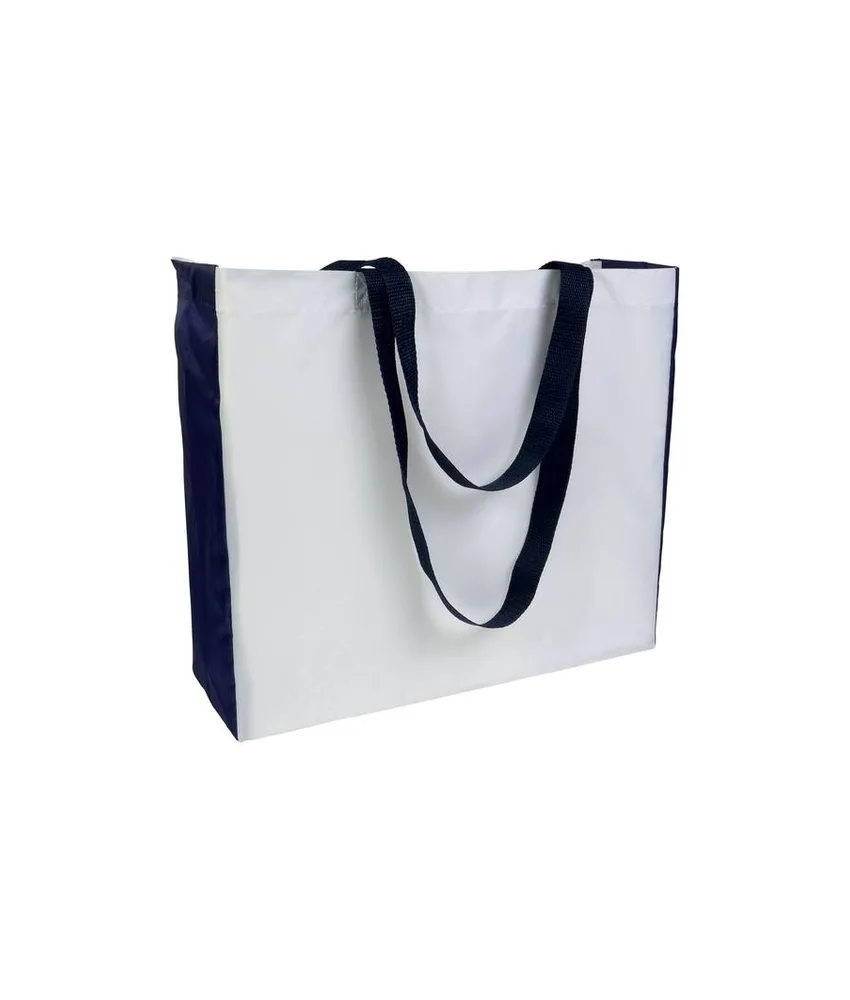 50 pezzi Shopper con soffietto colorato in poliestere 210D resistente al calore Handle