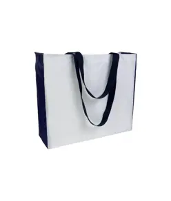 Shopper con soffietto colorato in poliestere 210D resistente al calore Handle