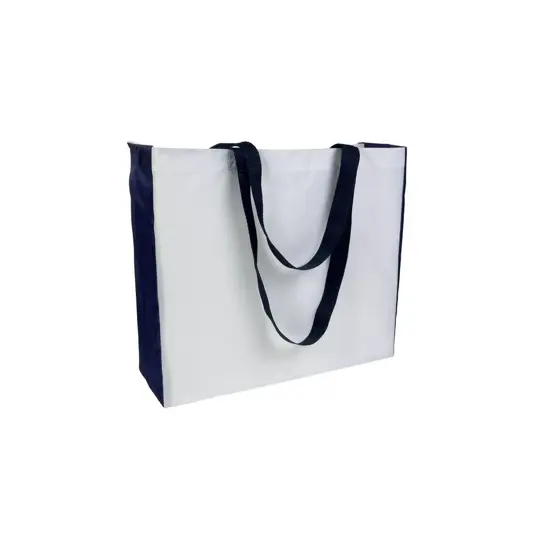 Shopper con soffietto colorato in poliestere 210D resistente al calore Handle