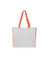 Shopper con soffietto colorato in poliestere 210D resistente al calore Handle