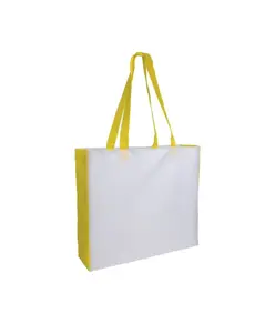 Shopper con soffietto colorato in poliestere 210D resistente al calore Handle