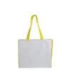 Shopper con soffietto colorato in poliestere 210D resistente al calore Handle