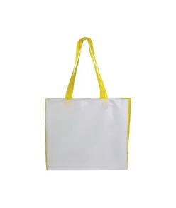 Shopper con soffietto colorato in poliestere 210D resistente al calore Handle