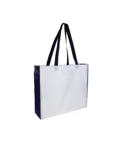 Shopper con soffietto colorato in poliestere 210D resistente al calore Handle