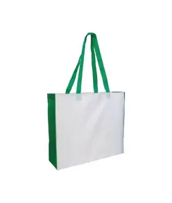 Shopper con soffietto colorato in poliestere 210D resistente al calore Handle