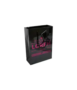 Shopper con soffietto in carta laminata 157 g/m2 con rinforzo alla base Handle