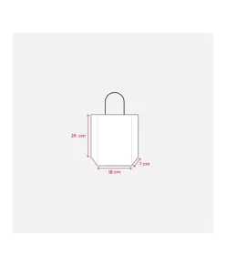 Shopper con soffietto in carta laminata 157 g/m2 con rinforzo alla base Handle